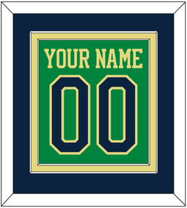 Notre Dame Basketball Name & Number - Alternate Green (2016-2017) - Double Mat 3