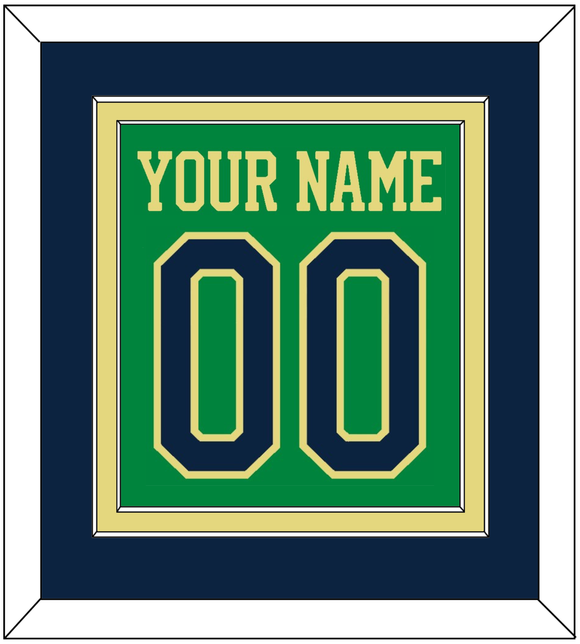 Notre Dame Basketball Name & Number - Alternate Green (2016-2017) - Double Mat 3