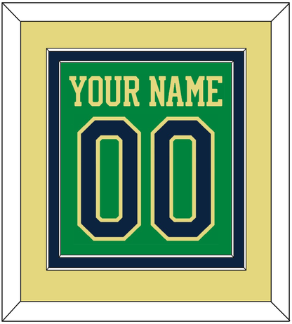 Notre Dame Basketball Name & Number - Alternate Green (2016-2017) - Signature Tier 4