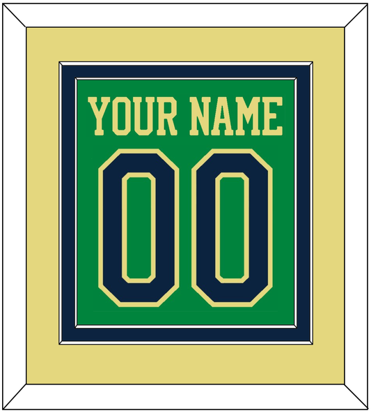 Notre Dame Basketball Name & Number - Alternate Green (2016-2017) - Signature Tier 4