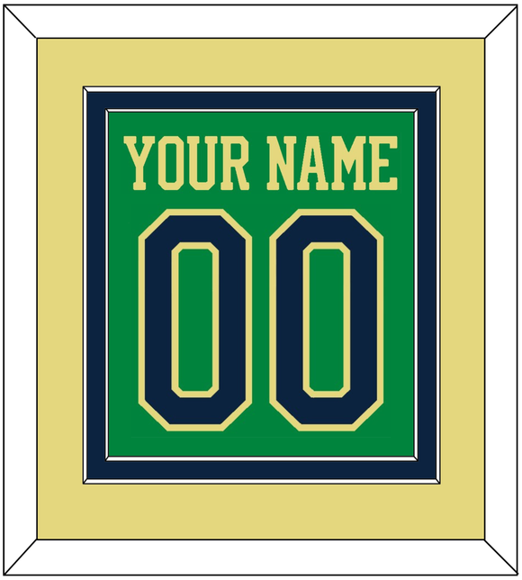 Notre Dame Basketball Name & Number - Alternate Green (2016-2017) - Double Mat 4