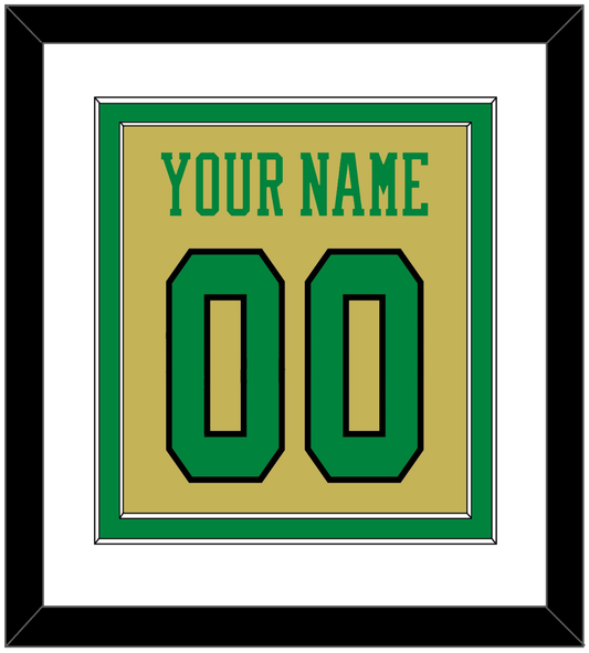 Notre Dame Basketball Name & Number - Alternate Gold (2014-2015) - Signature Tier 2