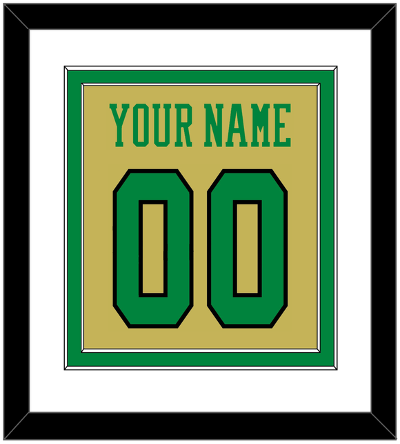 Notre Dame Basketball Name & Number - Alternate Gold (2014-2015) - Double Mat 2