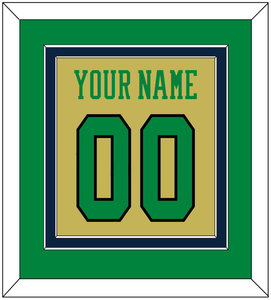 Notre Dame Basketball Name & Number - Alternate Gold (2014-2015) - Double Mat 3