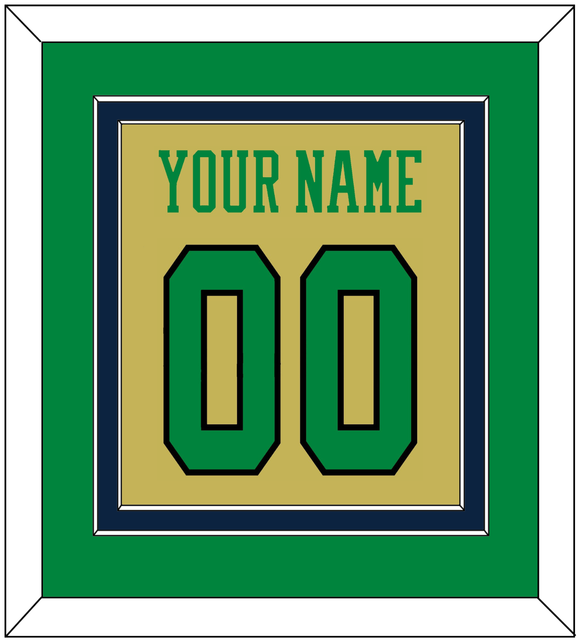 Notre Dame Basketball Name & Number - Alternate Gold (2014-2015) - Double Mat 3