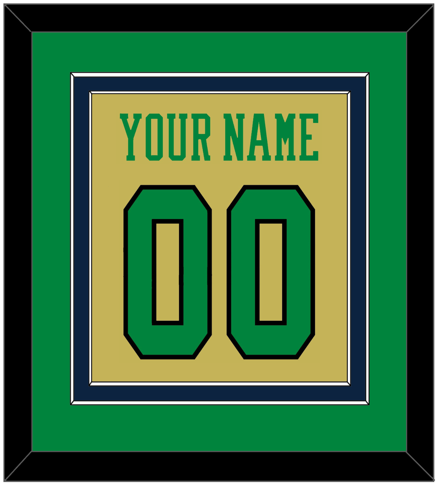 Notre Dame Basketball Name & Number - Alternate Gold (2014-2015) - Signature Tier 3