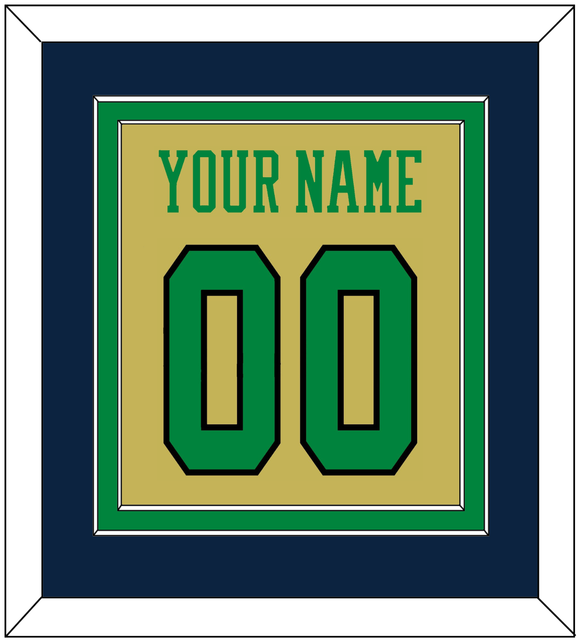 Notre Dame Basketball Name & Number - Alternate Gold (2014-2015) - Double Mat 4