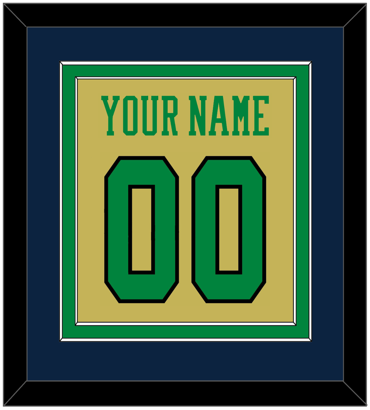 Notre Dame Basketball Name & Number - Alternate Gold (2014-2015) - Signature Tier 4