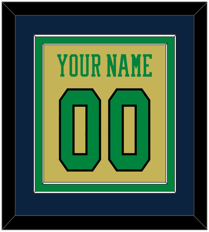 Notre Dame Basketball Name & Number - Alternate Gold (2014-2015) - Signature Tier 4