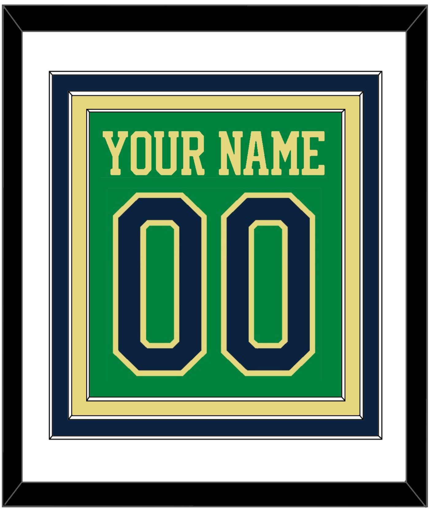 Notre Dame Basketball Name & Number - Alternate Green (2016-2017) - Premier Tier 1