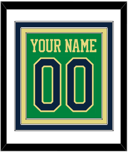 Notre Dame Basketball Name & Number - Alternate Green (2016-2017) - Triple Mat 1