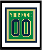 Notre Dame Basketball Name & Number - Alternate Green (2016-2017) - Triple Mat 1