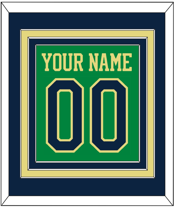 Notre Dame Basketball Name & Number - Alternate Green (2016-2017) - Triple Mat 2