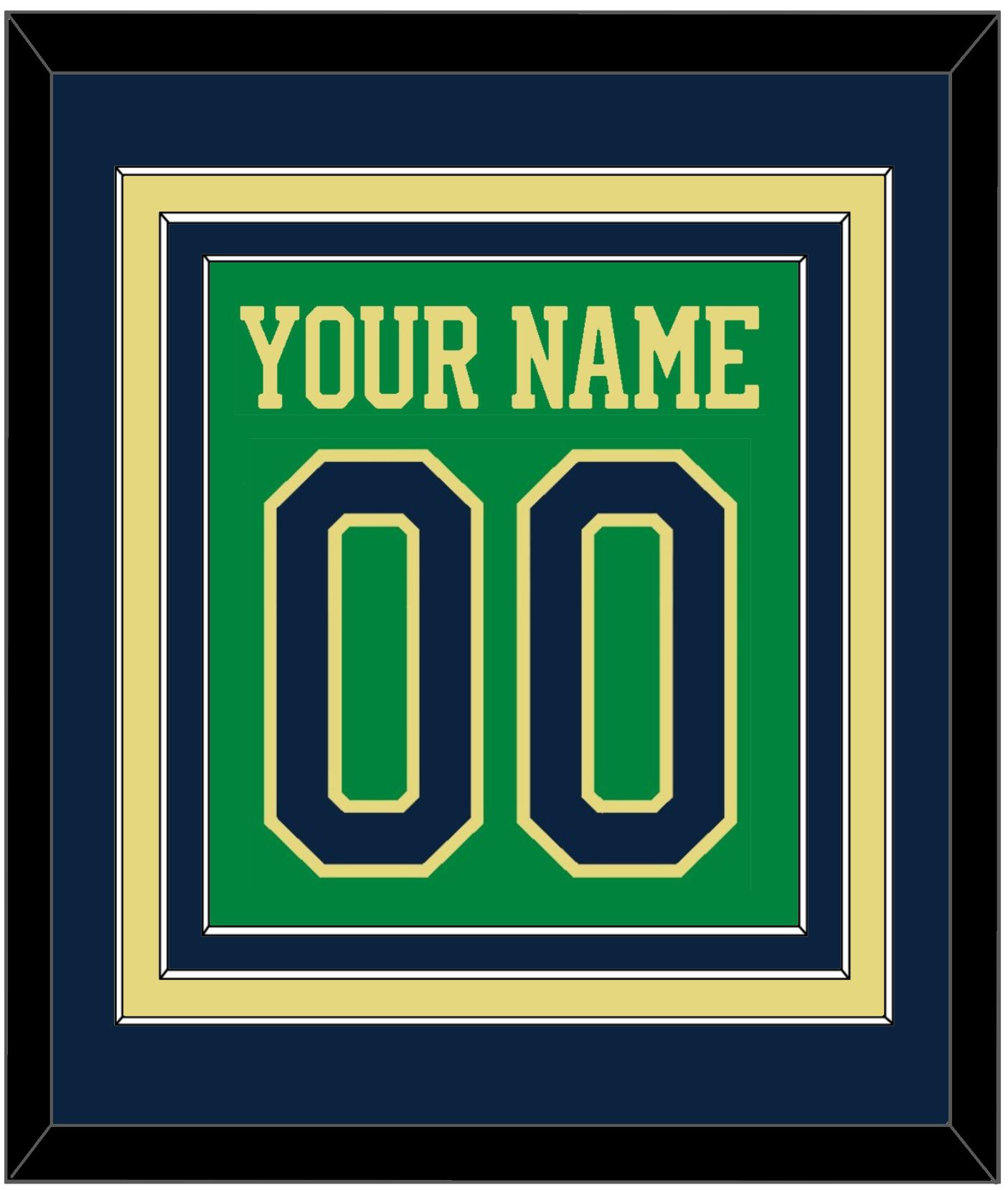 Notre Dame Basketball Name & Number - Alternate Green (2016-2017) - Premier Tier 2