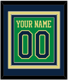 Notre Dame Basketball Name & Number - Alternate Green (2016-2017) - Triple Mat 2