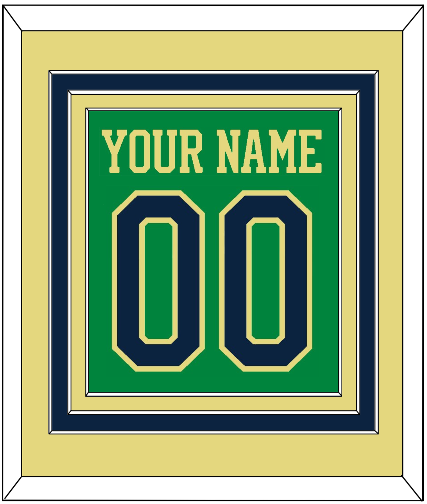 Notre Dame Basketball Name & Number - Alternate Green (2016-2017) - Premier Tier 3