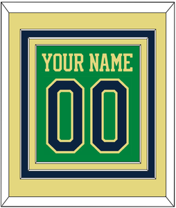 Notre Dame Basketball Name & Number - Alternate Green (2016-2017) - Triple Mat 3