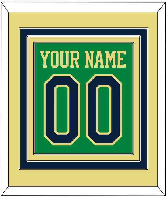 Notre Dame Basketball Name & Number - Alternate Green (2016-2017) - Triple Mat 3