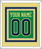 Notre Dame Basketball Name & Number - Alternate Green (2016-2017) - Triple Mat 3