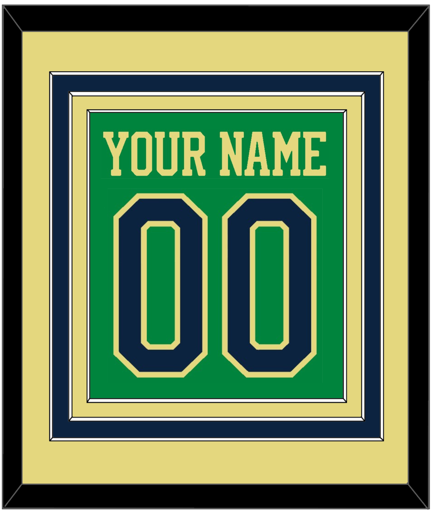 Notre Dame Basketball Name & Number - Alternate Green (2016-2017) - Premier Tier 3