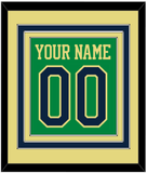 Notre Dame Basketball Name & Number - Alternate Green (2016-2017) - Triple Mat 3