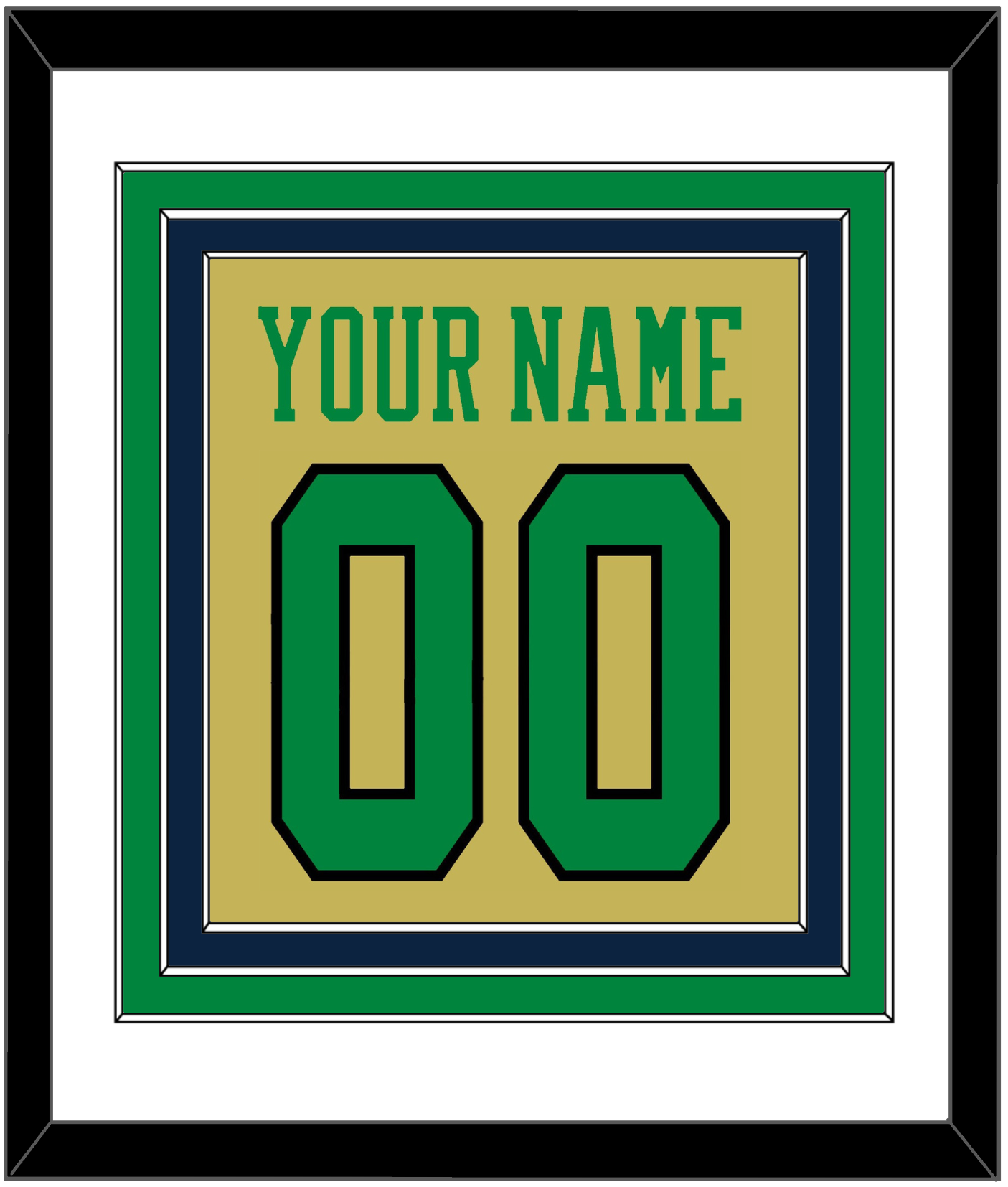 Notre Dame Basketball Name & Number - Alternate Gold (2014-2015) - Premier Tier 1