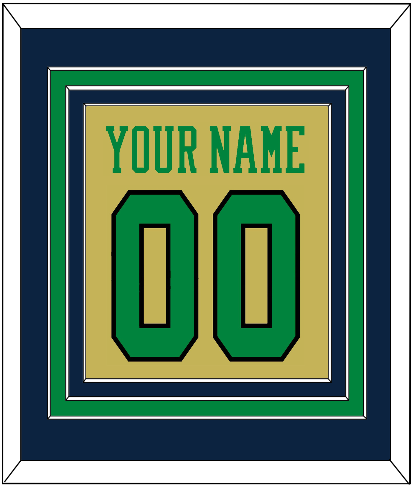 Notre Dame Basketball Name & Number - Alternate Gold (2014-2015) - Premier Tier 4
