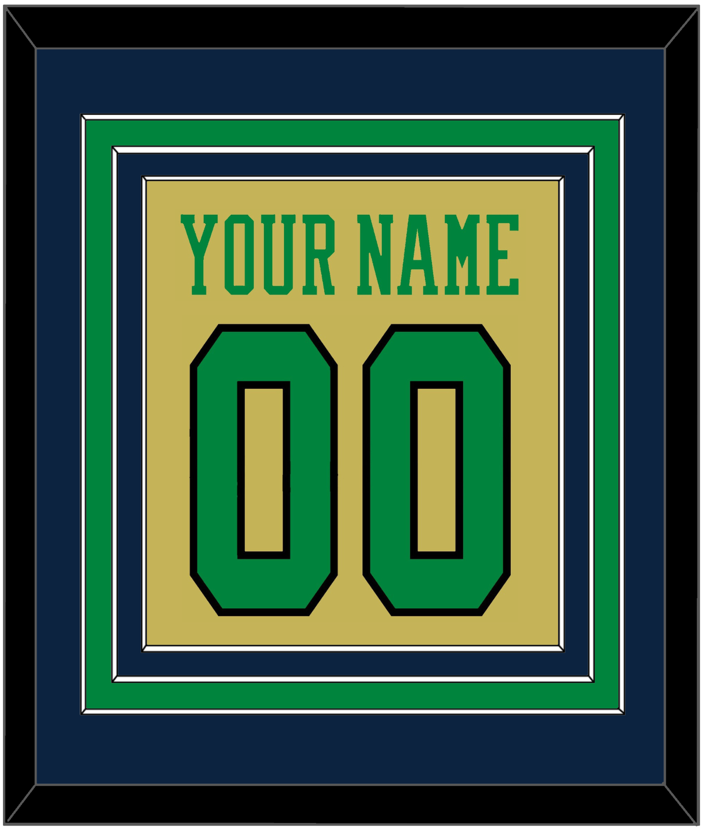 Notre Dame Basketball Name & Number - Alternate Gold (2014-2015) - Premier Tier 4