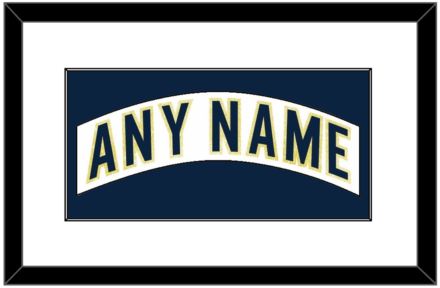 Notre Dame Hockey Nameplate - Home White - Essential Tier 1