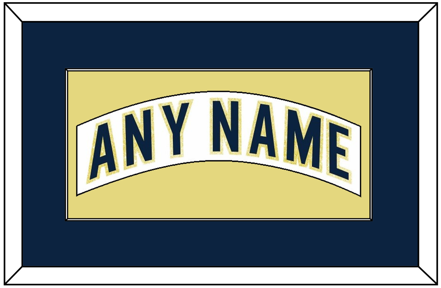 Notre Dame Hockey Nameplate - Home White - Essential Tier 2