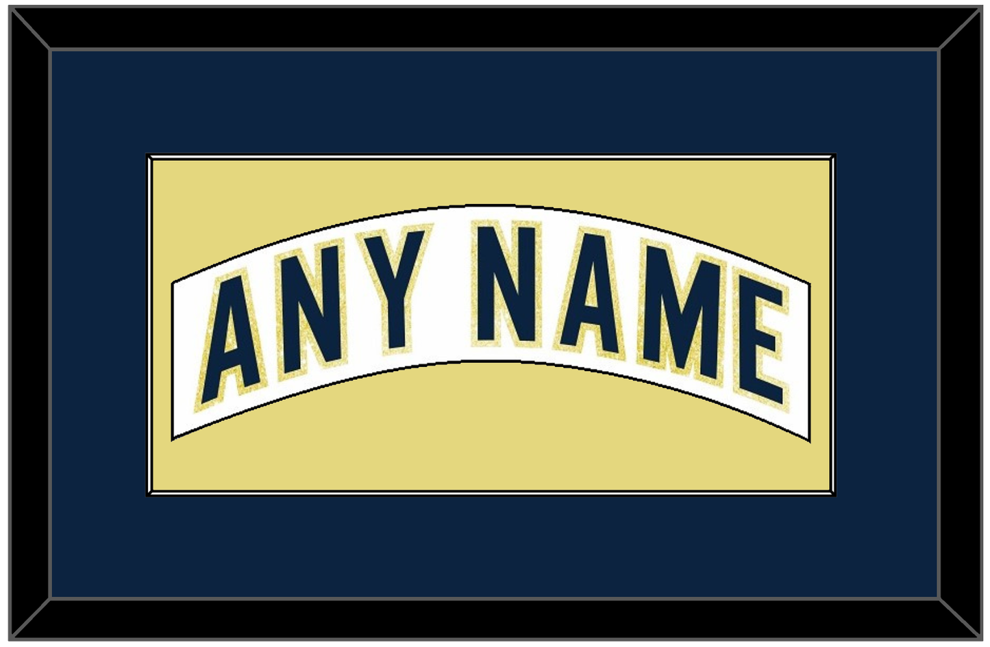 Notre Dame Hockey Nameplate - Home White - Essential Tier 2