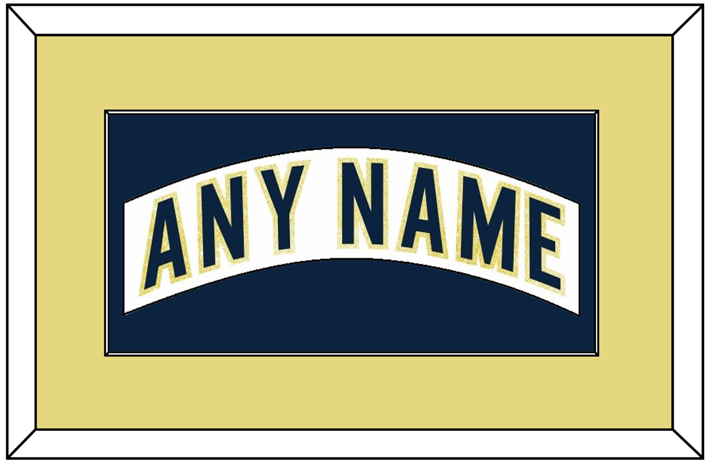 Notre Dame Hockey Nameplate - Home White - Essential Tier 3