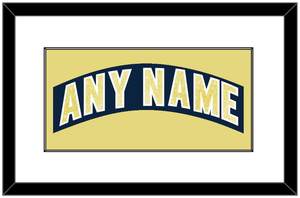 Notre Dame Hockey Nameplate - Road Blue - Single Mat 1