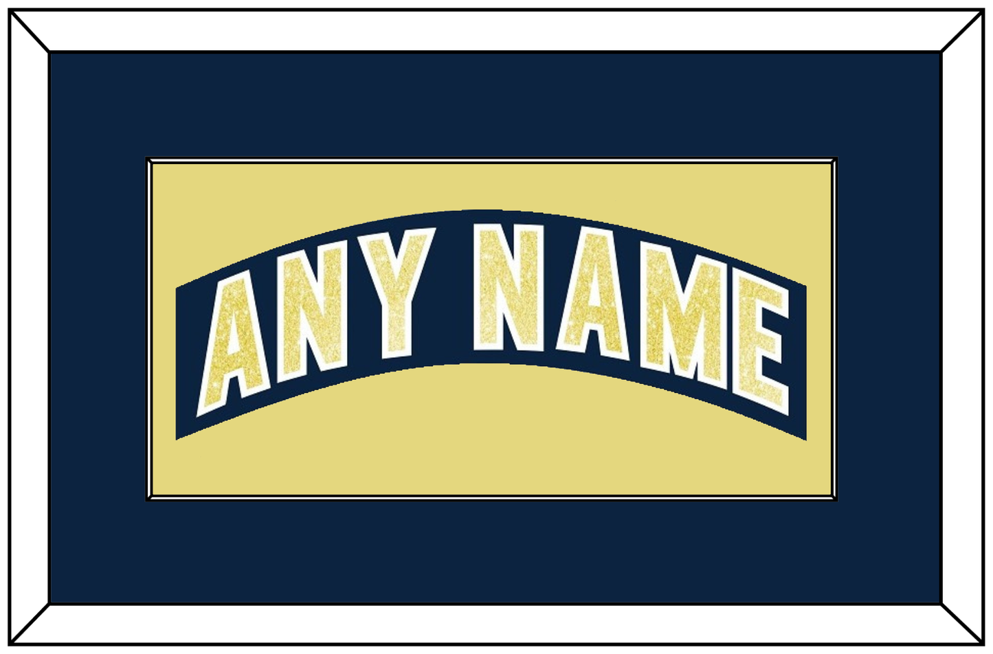 Notre Dame Hockey Nameplate - Road Blue - Essential Tier 2