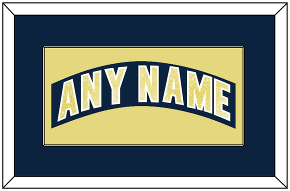 Notre Dame Hockey Nameplate - Road Blue - Single Mat 2