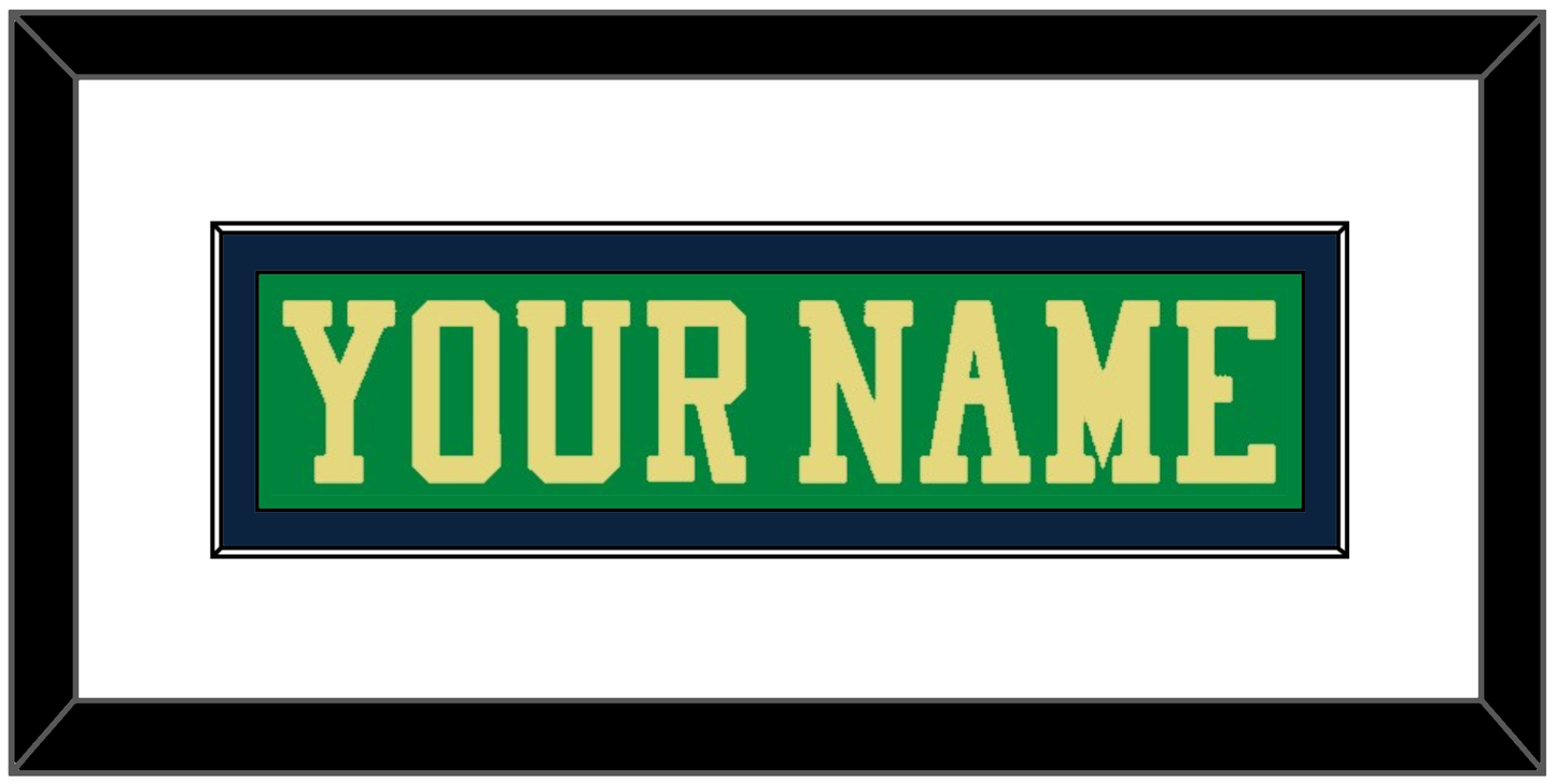 Notre Dame Hockey Nameplate - Alternate Green (2015) - Essential Tier 1