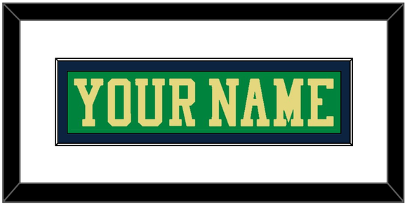 Notre Dame Hockey Nameplate - Alternate Green (2015) - Single Mat 1