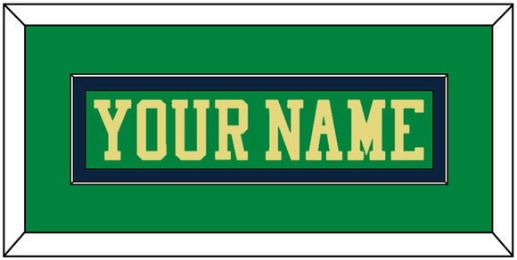 Notre Dame Hockey Nameplate - Alternate Green (2015) - Single Mat 2