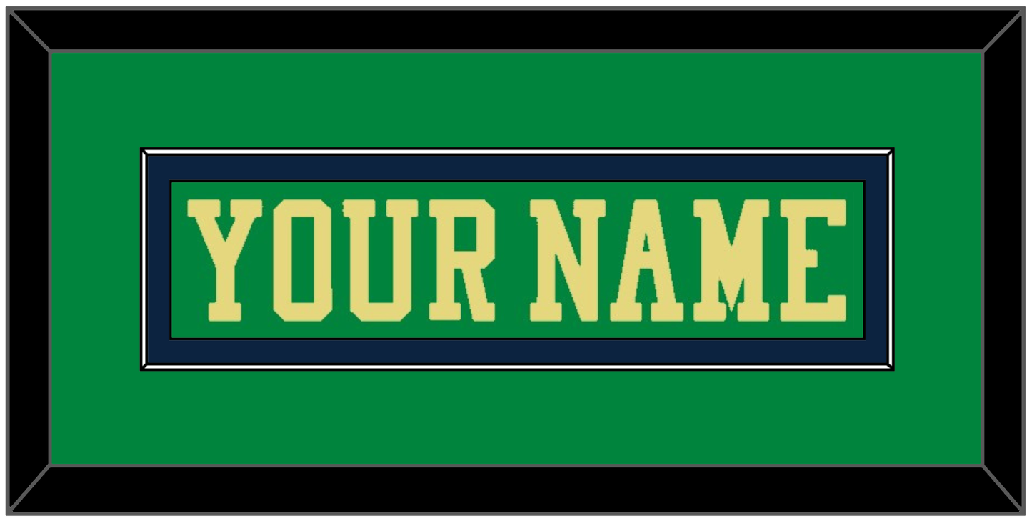 Notre Dame Hockey Nameplate - Alternate Green (2015) - Essential Tier 2