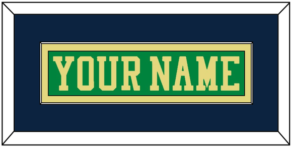 Notre Dame Hockey Nameplate - Alternate Green (2015) - Single Mat 3