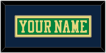 Notre Dame Hockey Nameplate - Alternate Green (2015) - Essential Tier 3