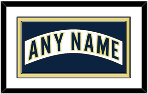 Notre Dame Hockey Nameplate - Home White - Double Mat 1