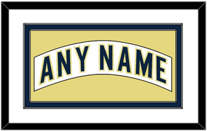 Notre Dame Hockey Nameplate - Home White - Double Mat 2