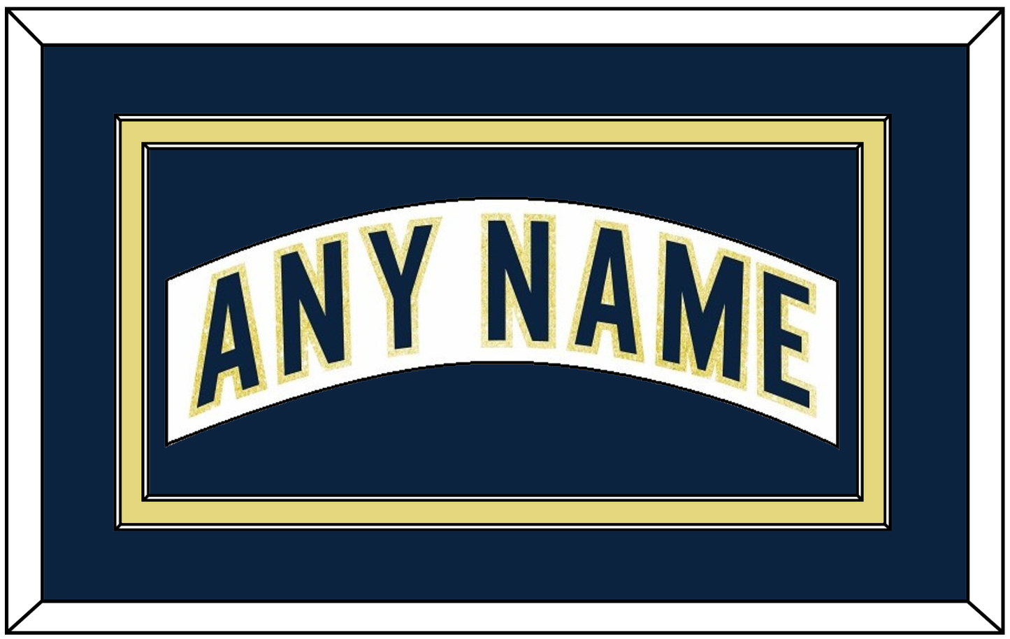 Notre Dame Hockey Nameplate - Home White - Signature Tier 3