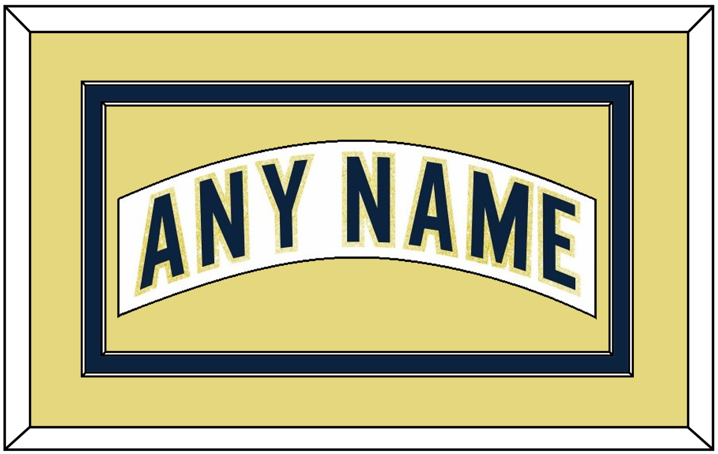Notre Dame Hockey Nameplate - Home White - Signature Tier 4