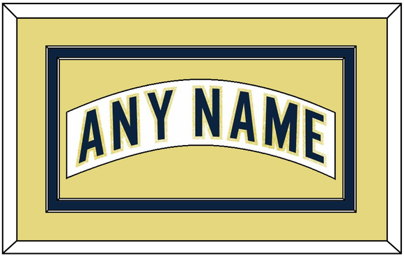 Notre Dame Hockey Nameplate - Home White - Double Mat 4