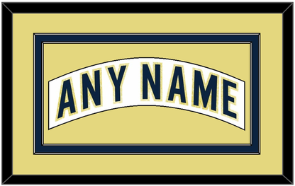 Notre Dame Hockey Nameplate - Home White - Signature Tier 4