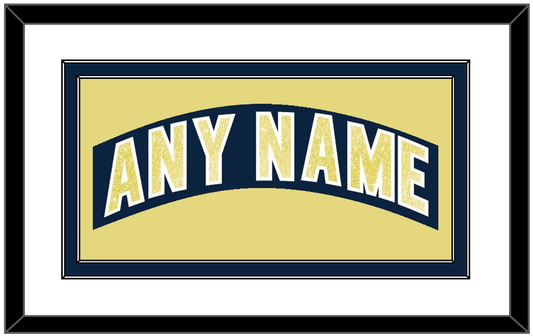 Notre Dame Hockey Nameplate - Road Blue - Signature Tier 1