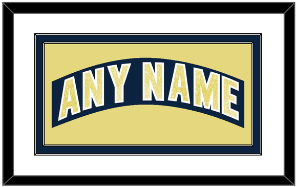 Notre Dame Hockey Nameplate - Road Blue - Double Mat 1