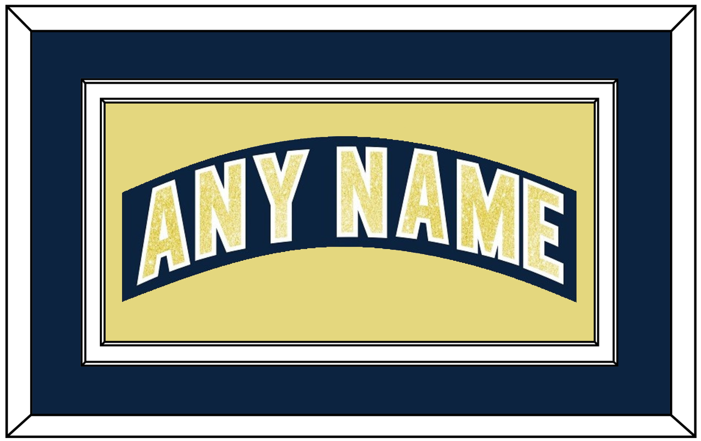 Notre Dame Hockey Nameplate - Road Blue - Signature Tier 2